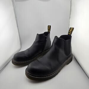 Dr Martens 2976Y Boots Womens 7 Black Chelsea Leather Youth